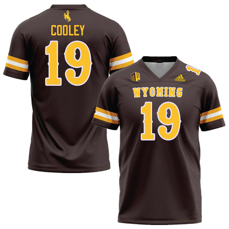Wyoming Cowboys #19 Caleb Cooley College Football Jerseys Stitched Sale-Brown
